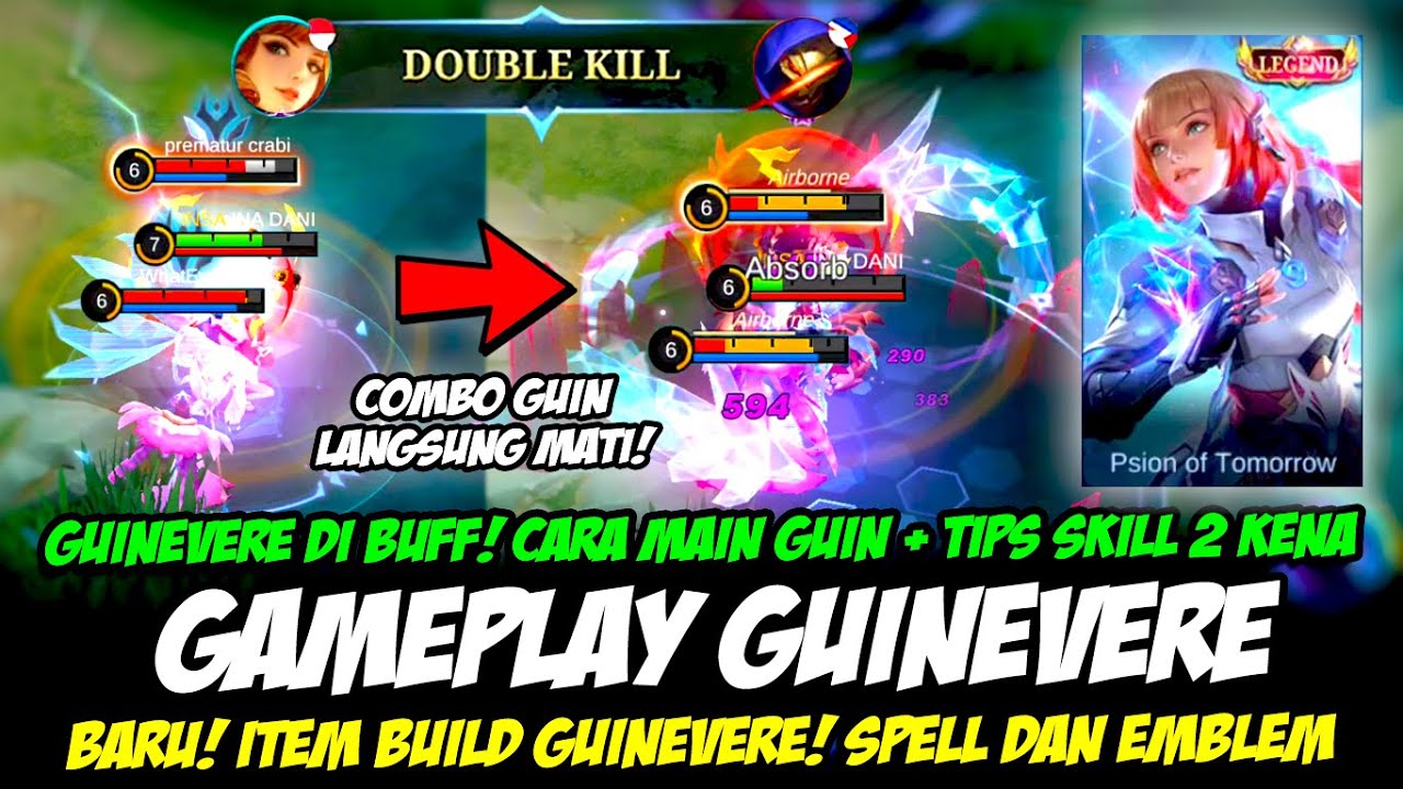GAMEPLAY GUINEVERE BUFF❗CARA MAIN + COMBO GUINEVERE❗ITEM & BUILD GUINEVERE 2023❗ TUTORIAL GUINEVERE