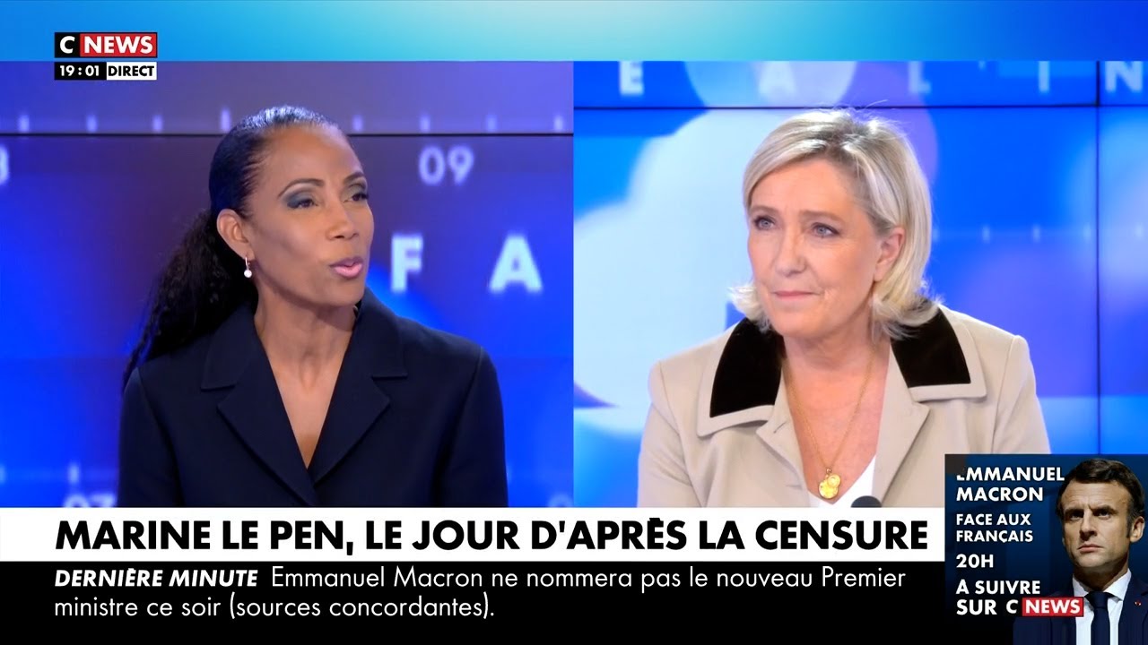 Marine Le Pen, invitée de Christine Kelly dans 