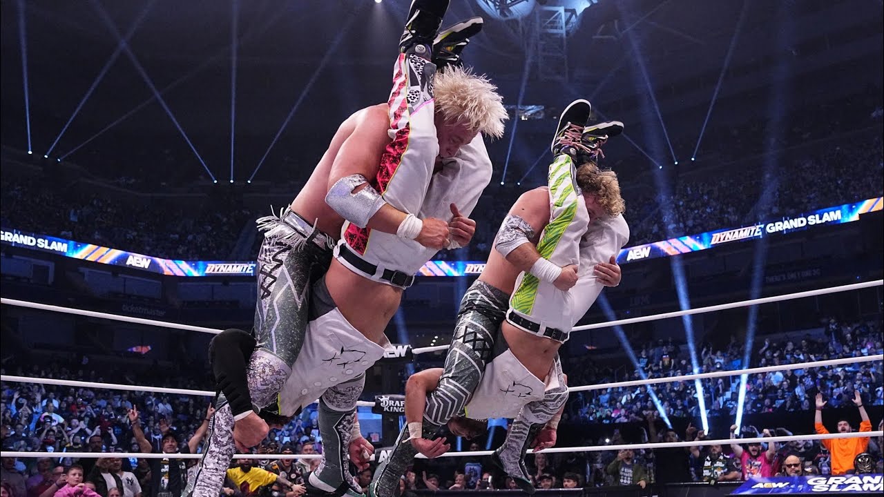 Young Bucks Vs Will Ospreay and Kyle Fletcher - AEW Tag Team Championship - AEW GrandSlam Highlights