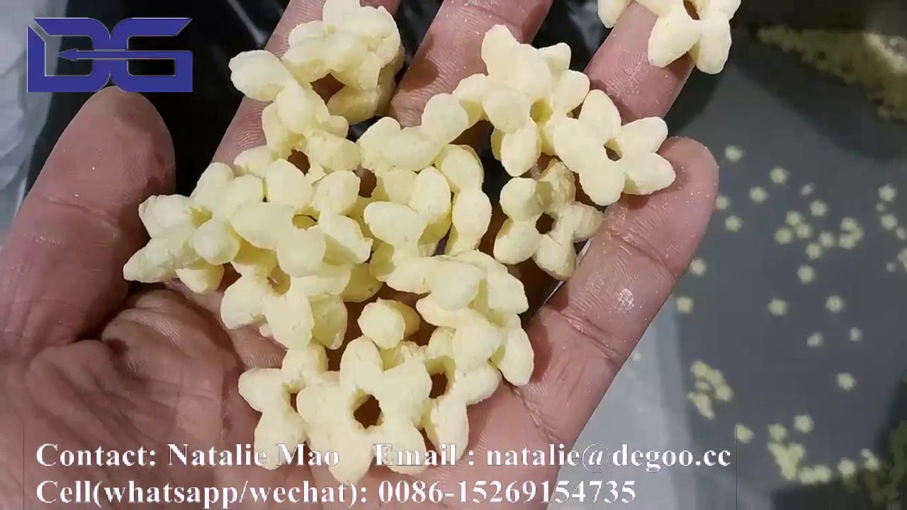 Extruded snacks star puff production line corn puff extruder