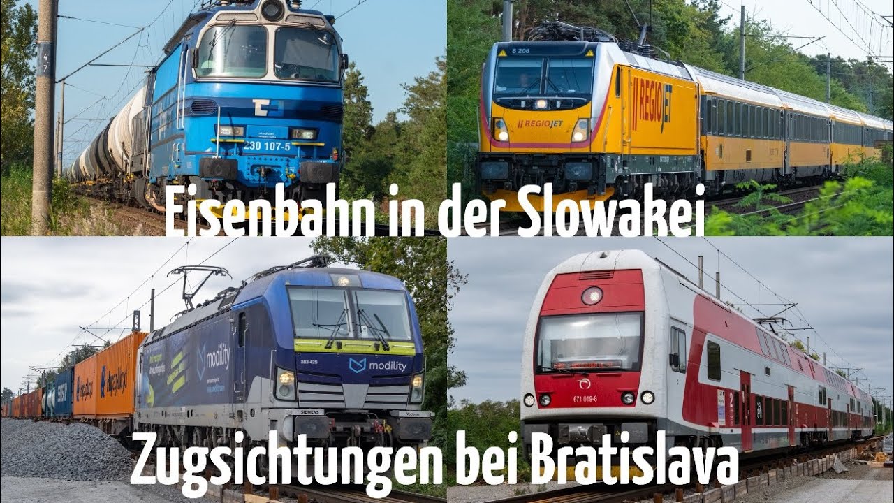 Eisenbahn in der Slowakei: Zugsichtungen in der Region n&ouml;rdlich Bratislava (mit Laminatka😍)