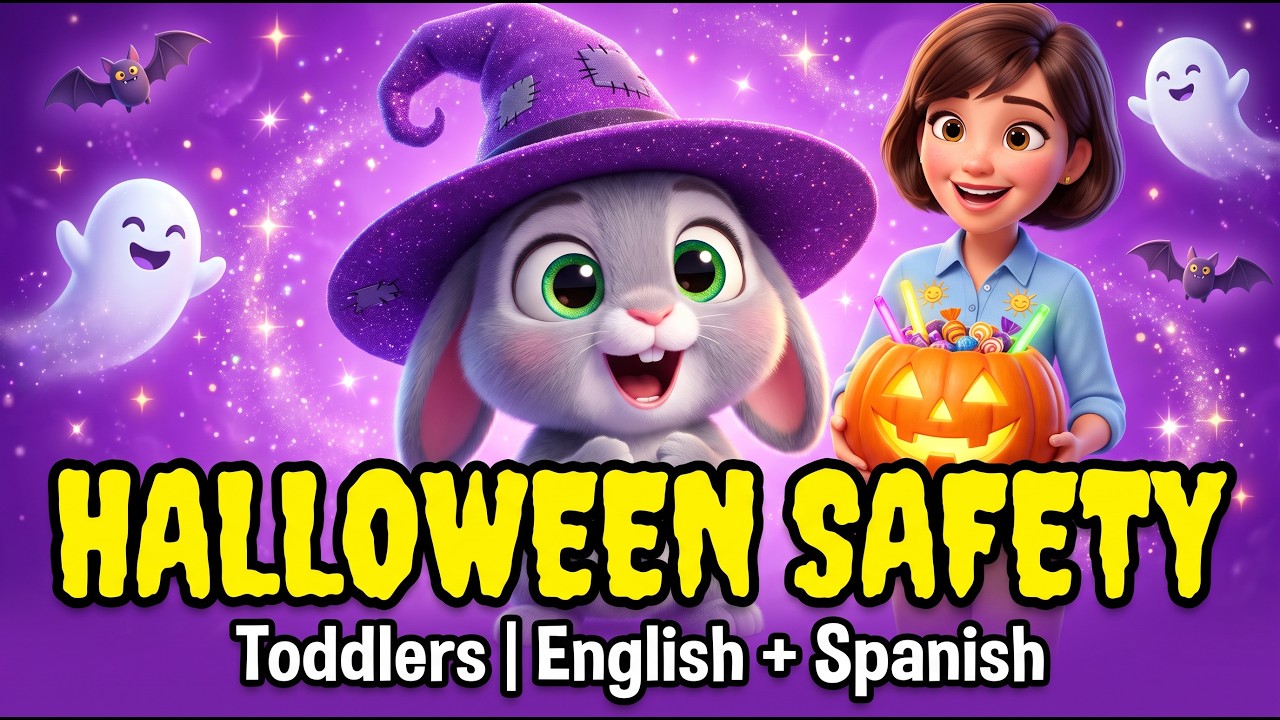 Trick or Treat with Me! 🎃Halloween Safety Song For Kids | English & Spanish @SuniLumisWorld