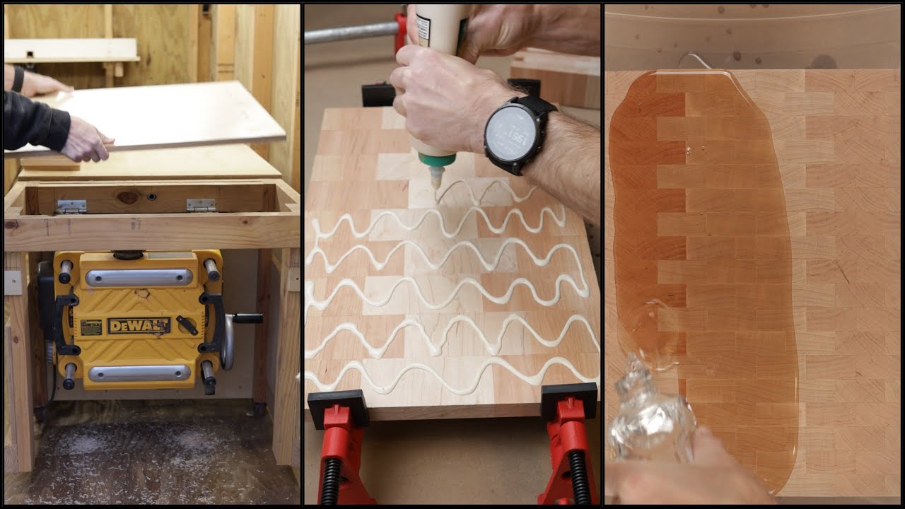 Making a Cherry and Maple Cutting Board