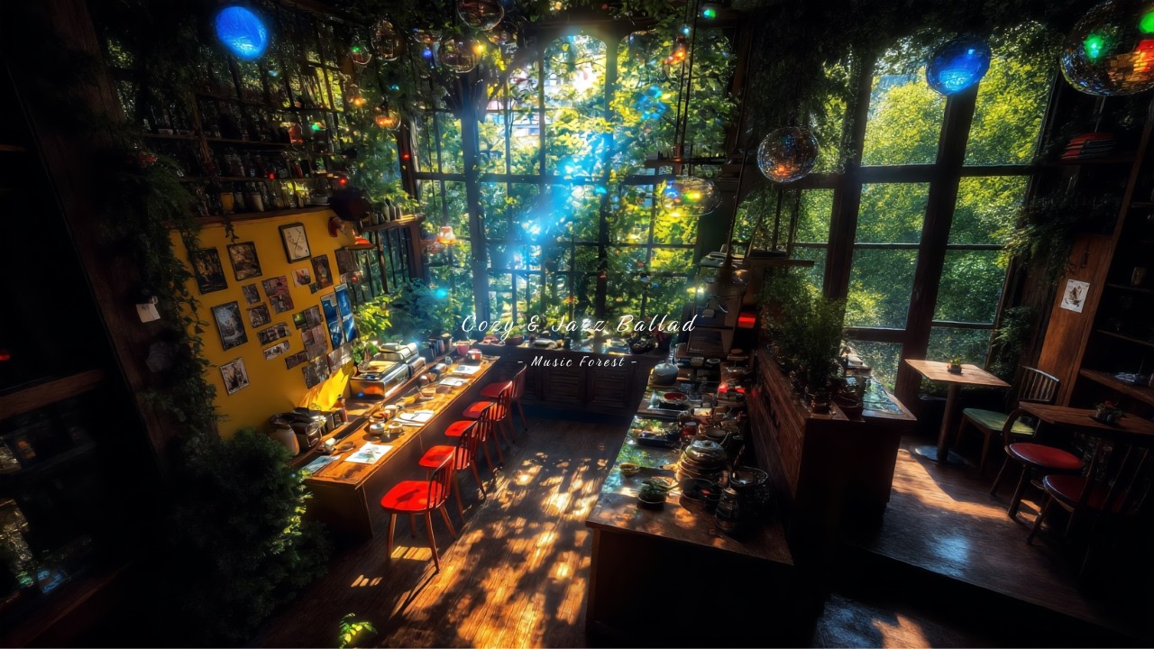 [playlist] Cozy Jazz Ballads | Slow Motion Moments in the Warm Forest Cafe