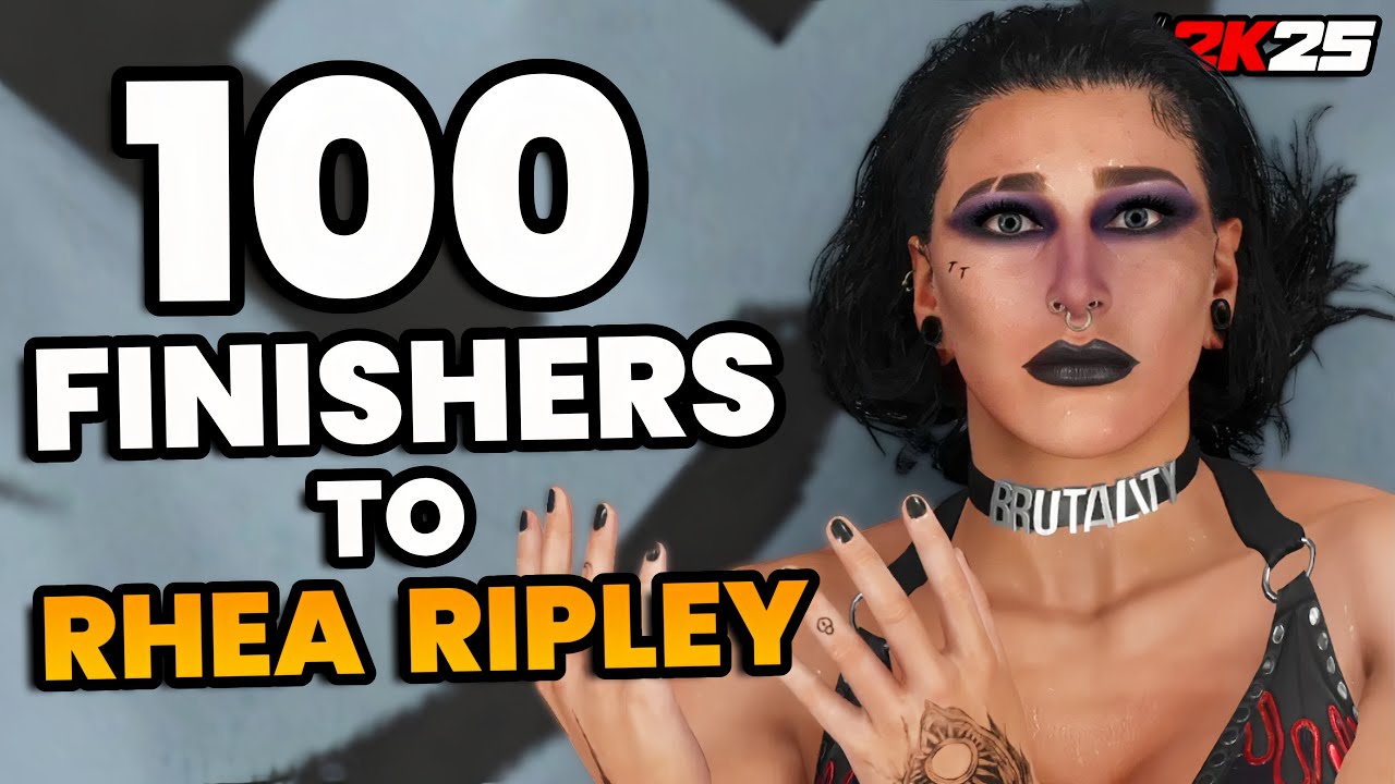 100 Finishers to Rhea Ripley in WWE 2K25 !!!