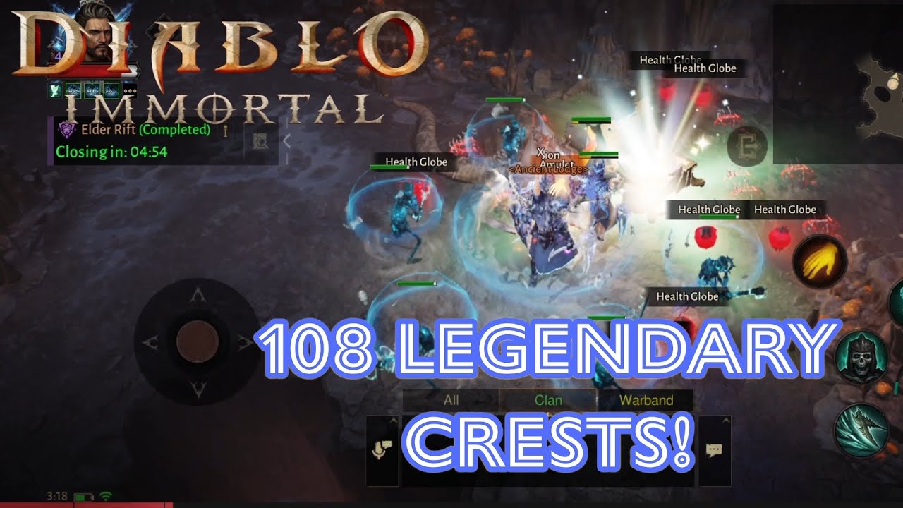 Using 108 Legendary Crests After Server Reset! - Diablo Immortal
