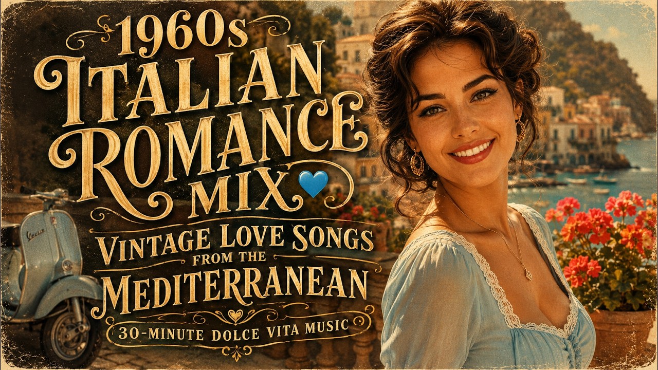 1960s Italian Romance Mix 💙 Vintage Love Songs from the Mediterranean | 30-Minute Dolce Vita Music