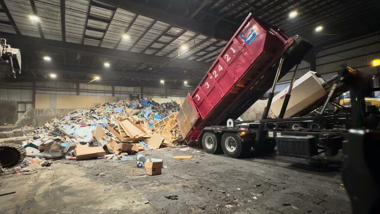 ￼ Busy night at the dump #recycling