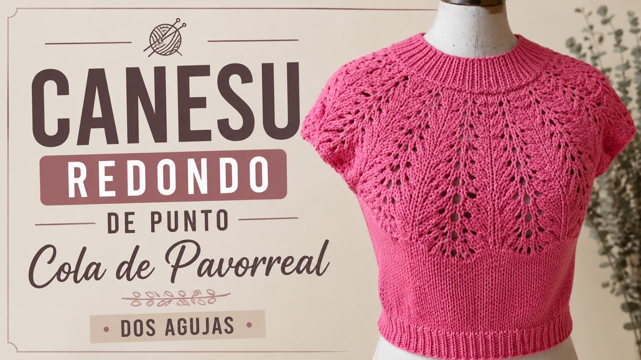 Canesu calado a dos Agujas para blusas/tejiendo con Leonardo