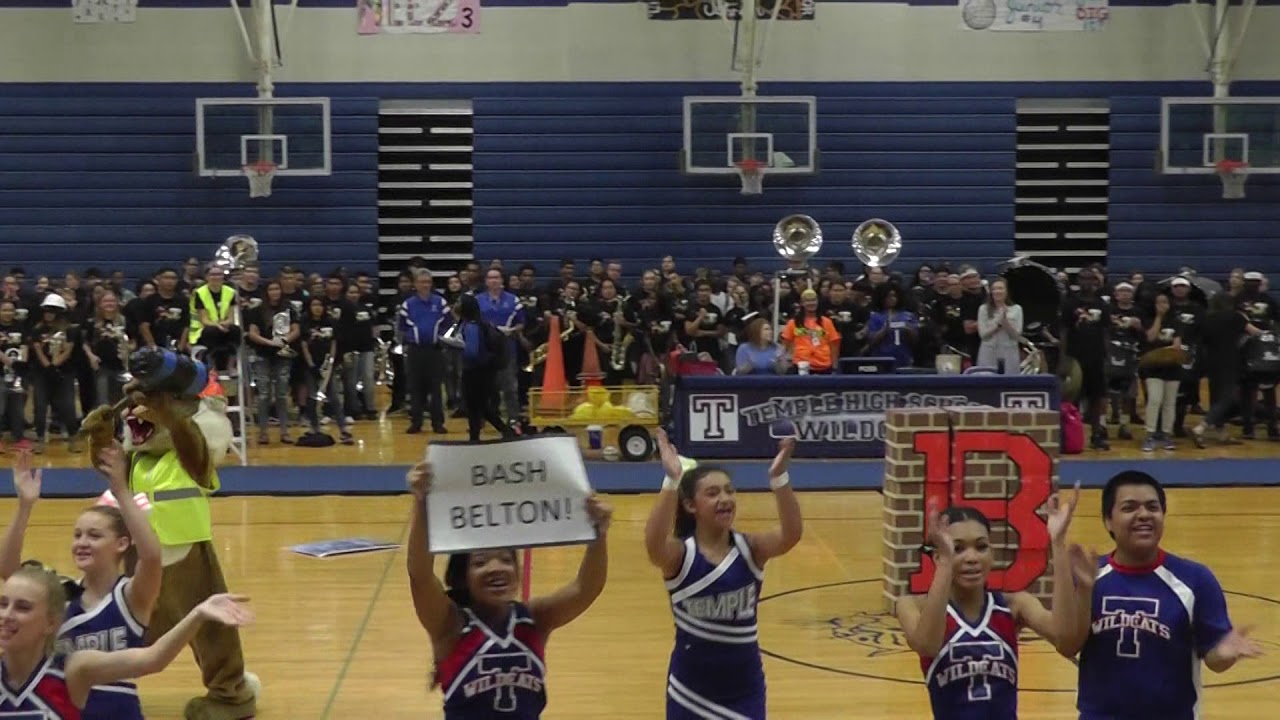 Temple High School - Bash Belton Pep Rally Mascot Skit - 09/01/2017