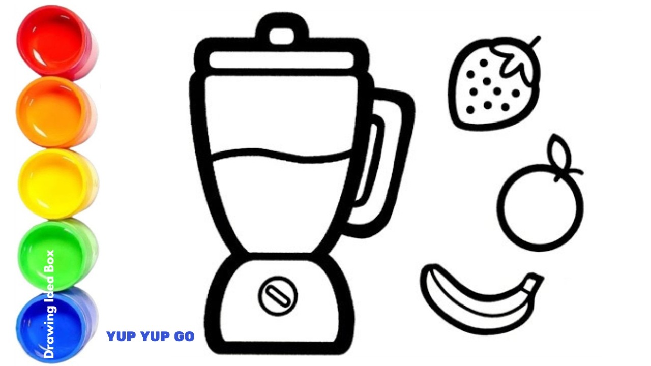 🧃🍊🍓🍌 Draw Juicer & Fruit Juice with Orange, Strawberry & Banana 🌈🎨 + Baby Shark Song 🦈 | Yup Yup Go