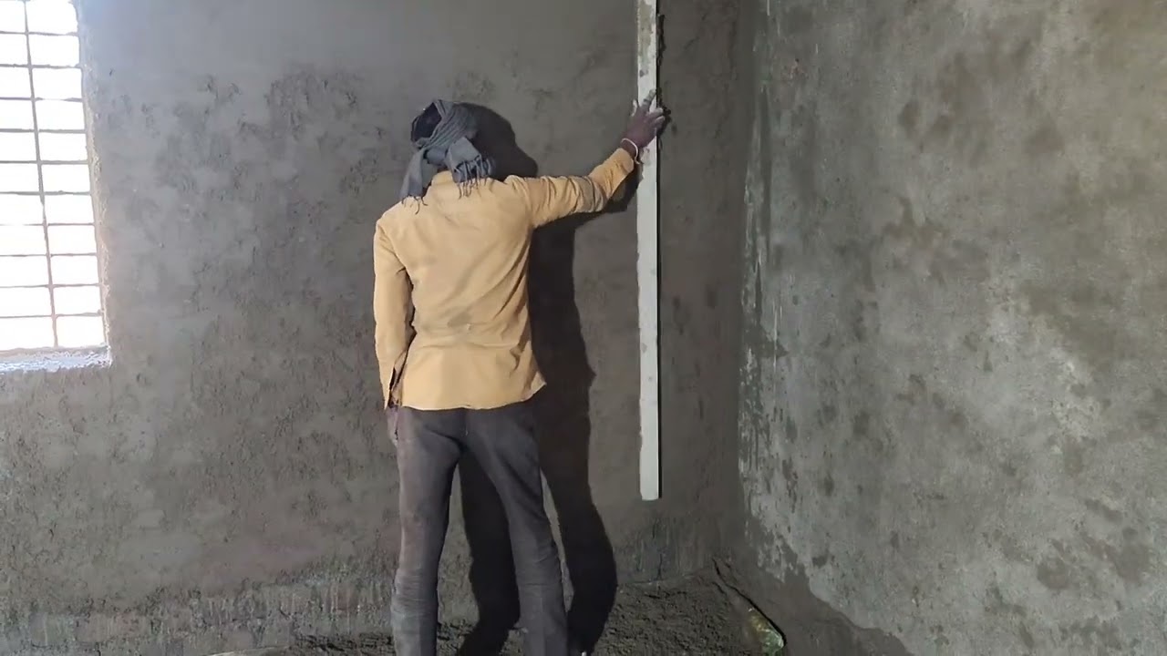 प्लास्टर वर्क!hollow Wall plaster tecnic! बालू रेत प्लास्टर वर्क #plaster #construction 