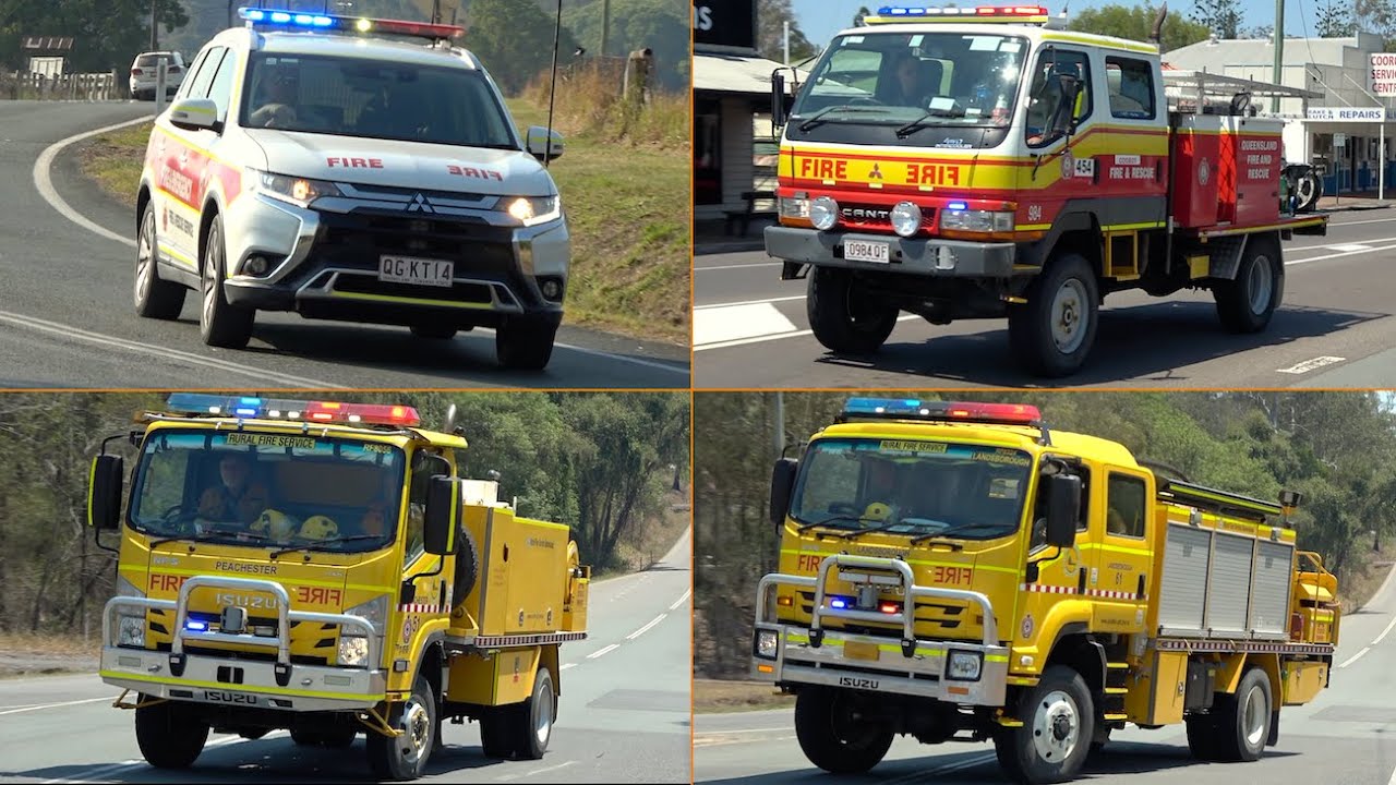 QFES - 12x Urban and Rural Units Responding (Sunshine Coast) - Threatening Vegetation Fires