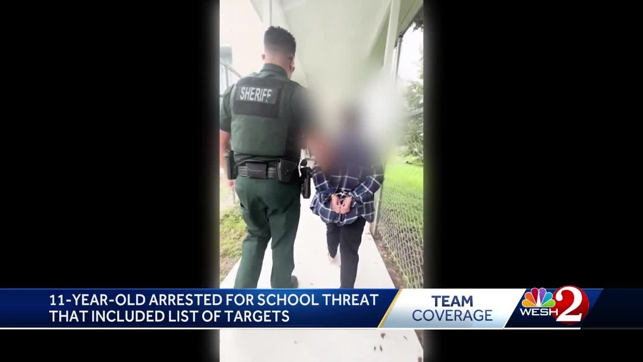 Florida sheriff 'perp walks' boy, 11,  with kill list after shooting threat