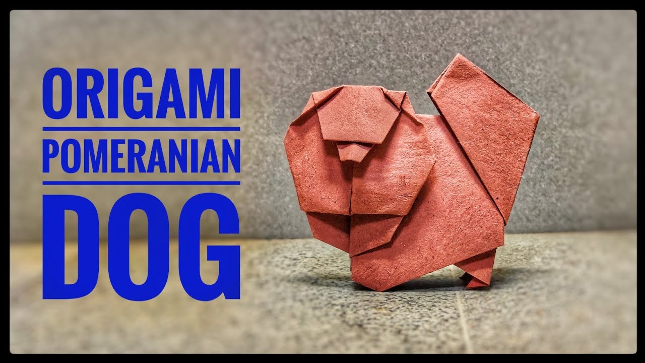 Origami Pomeranian dog | Origami Dog | Origami tutorial | Paper craft