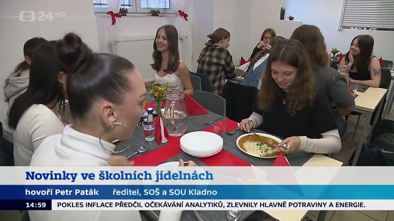 Reportáž ČT o školním stravování.