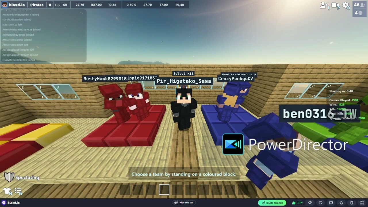 Bloxd.io Kill縛りPiratesで勝てるまで終われません！