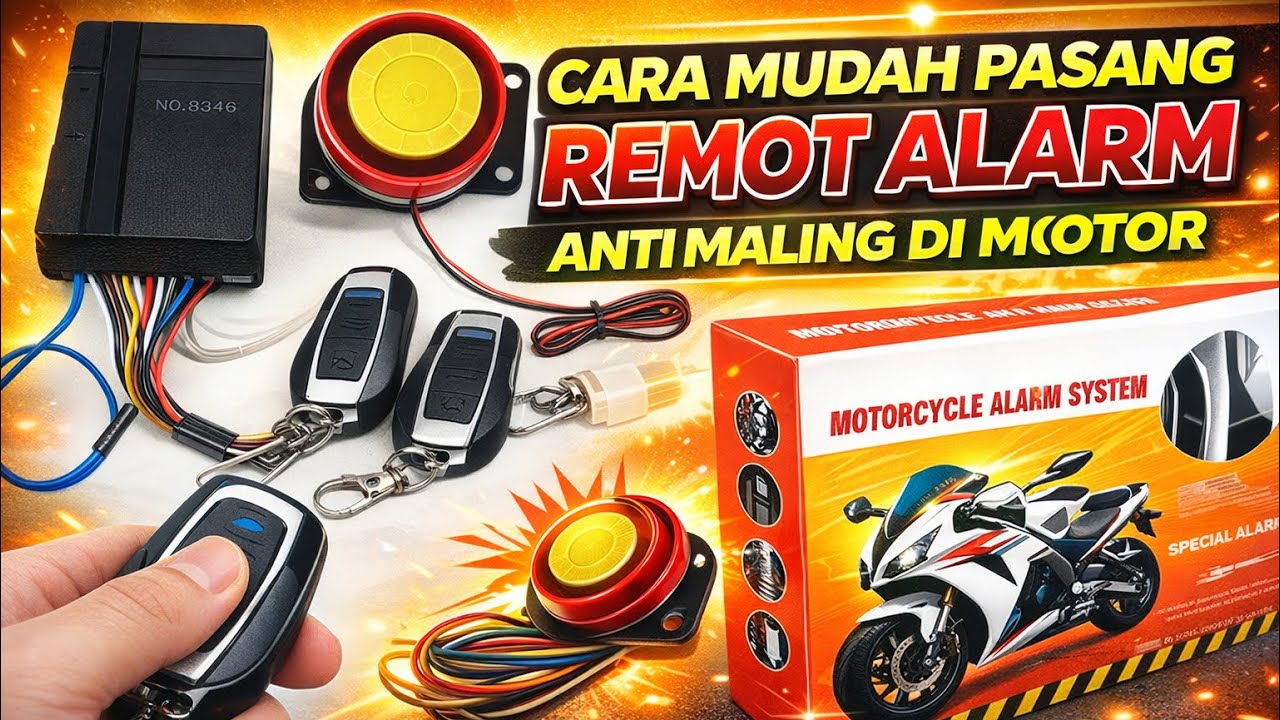 Cara pasang remot alarm motor anti maling 