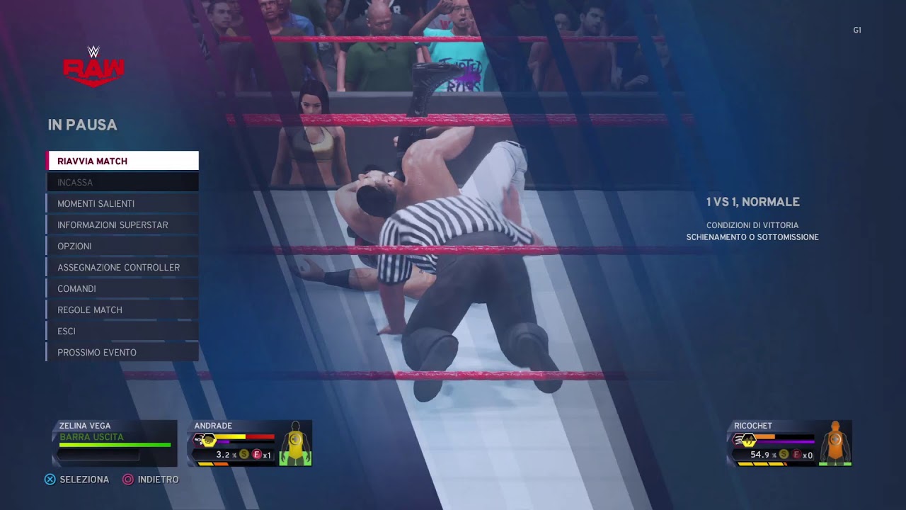Raw Andrade vs Ricochet