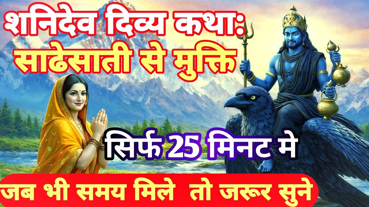 🔥 शनिदेव दिव्य कथा: साढ़ेसाती से मुक्ति का अचूक उपाय | सिर्फ 25 मिनट में बदलें किस्मत! 🙏🕉️#sanidev 