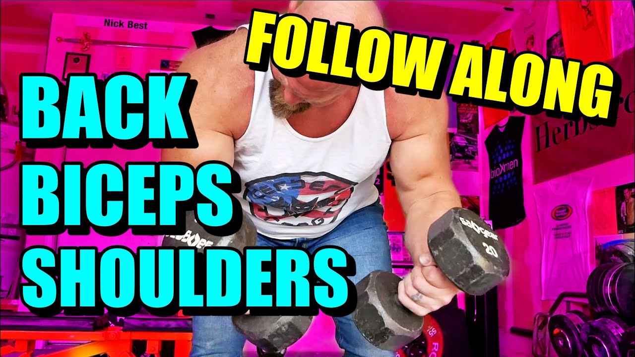FOLLOW ALONG WORK OUT WITH PROFESSIONAL STRONGMAN NICK BEST (BACK, SHOULDERS, AND BICEPS!)
