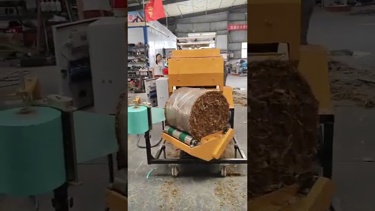 working vedio of our new model silage baler machine with bigger diameter  #farmer