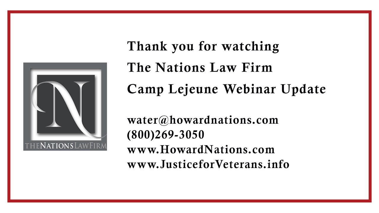 Nations Law Firm: Camp Lejeune Update April 2025
