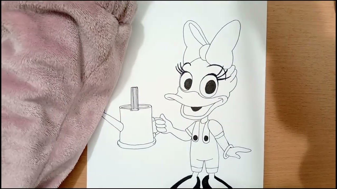 I draw and color Daisy Duck.#viral#viralvideo#viralvideos#video#videos#drawing#coloring#videoviral.