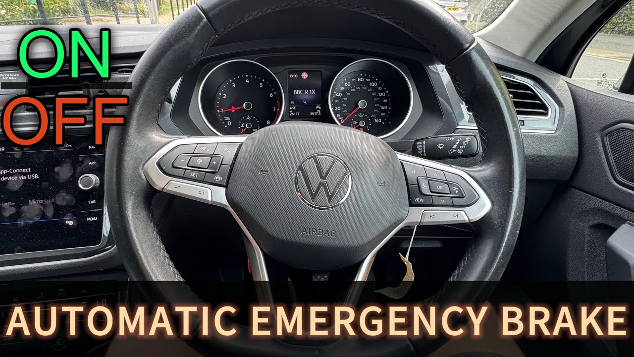 2020 VW TIGUAN - How to Turn ON/OFF the Automatic Emergency Brake