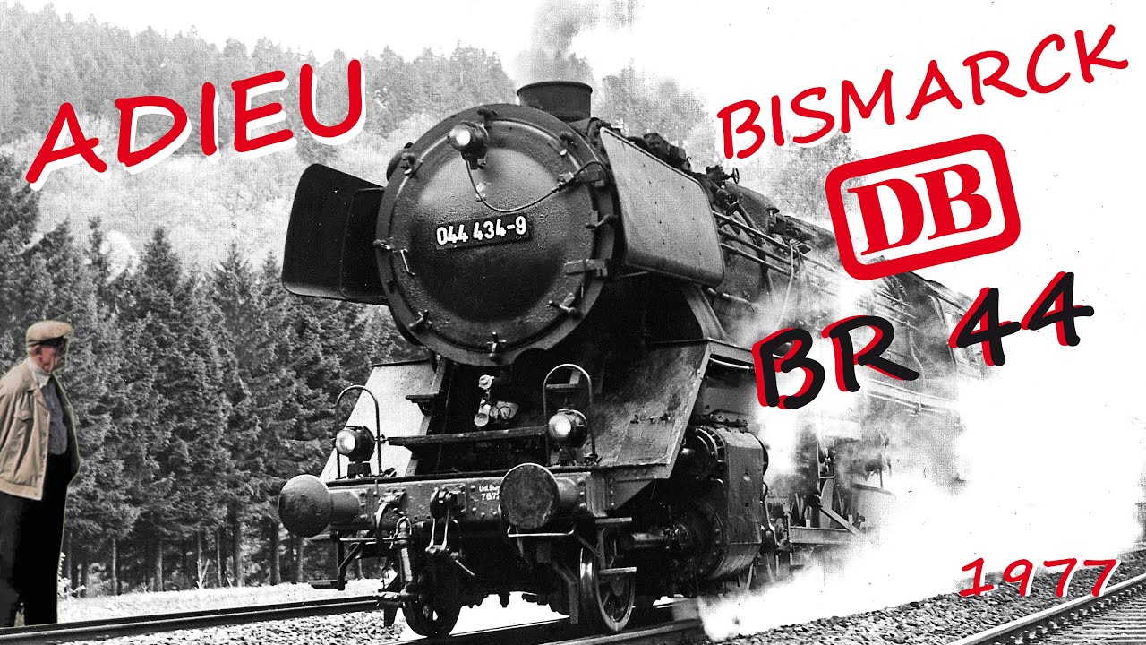 1977:  Adieu Bundesbahn Betriebswerk Gelsenkirchen Bismarck - Adieu, Baureihe 44