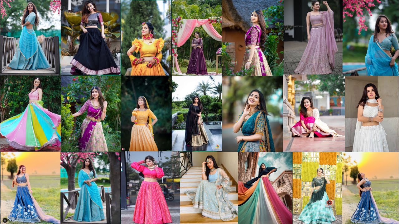 Lehengas Photography With Girls || Photo Poses in Lehengas || Photography Lehengas | #thepalasheditz