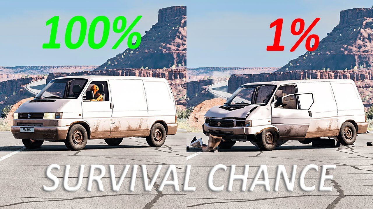 Realistic Survival Chance Crashes #2 - BeamNG.drive
