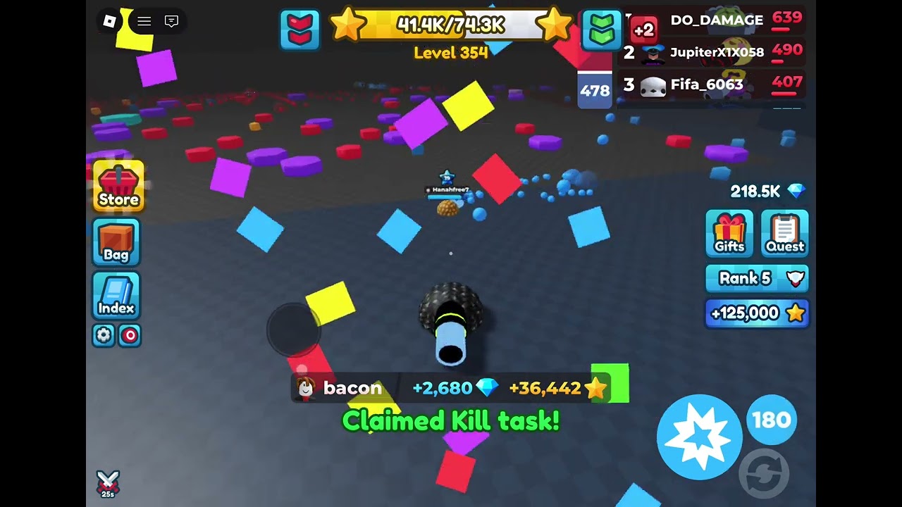 Gamma radiation tank in tank game