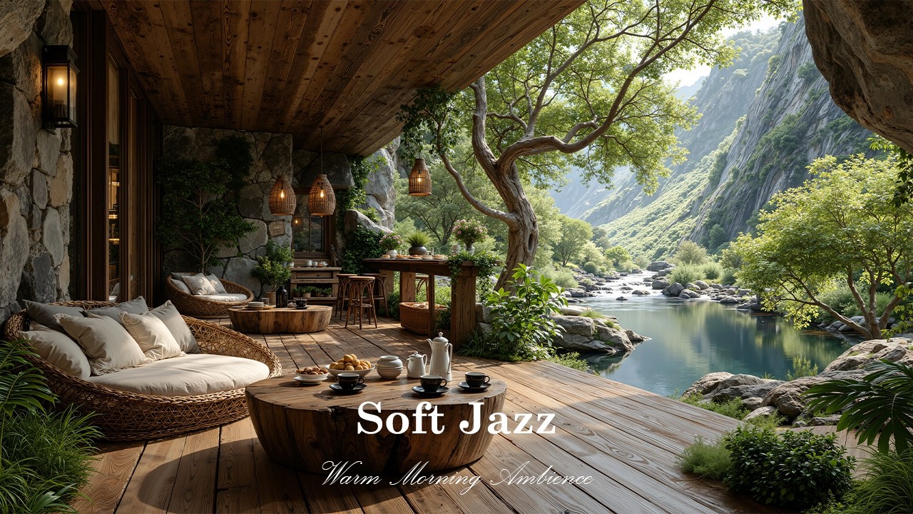 Soft Jazz in Warm Morning Ambience | Positive Jazz Music with Natural Porch for Deep Relaxation