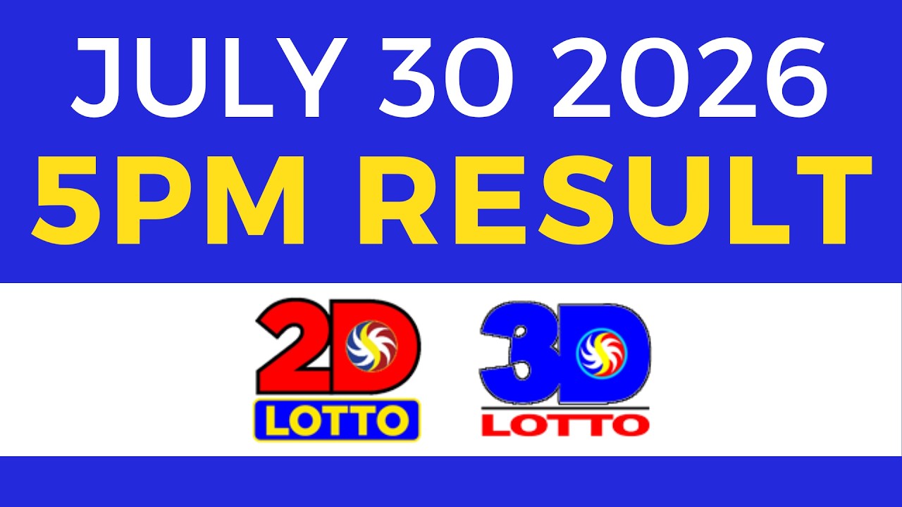 5PM Lotto Result Today July 30 2026 | Swertres EZ2 PCSO