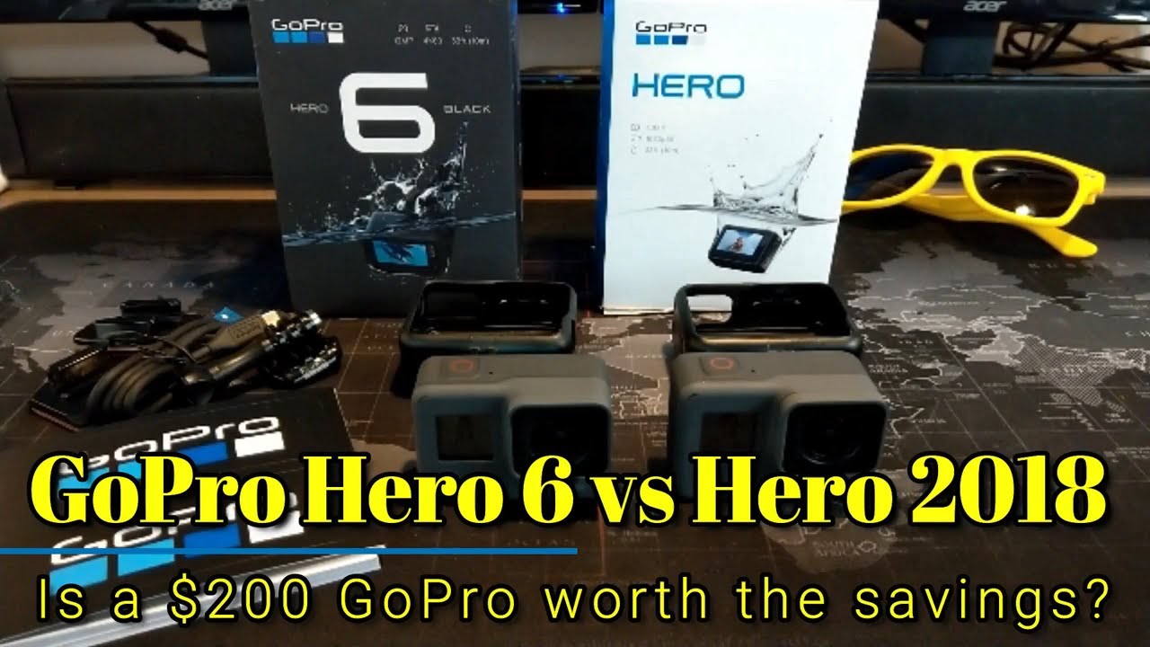 GoPro Hero 2018 ($200) vs  GoPro Hero 6 ($400): What do you get for the extra $$$?