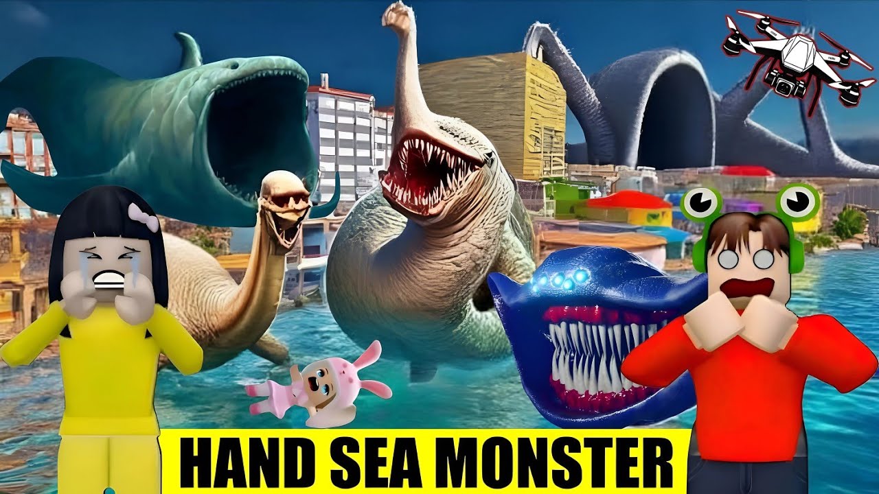 Yuta Mio Dan Baby Bells90 Panik Lihat PASUKAN HAND SEA MONSTER, EL GRAN MAJA DAN BLOOP 😱 | ROBLOX