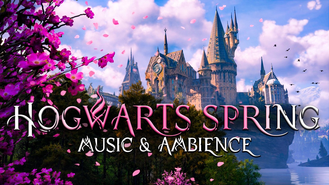 Beautiful Hogwarts Spring🌸 Magical Hogwarts Legacy | Harry Potter Ambience