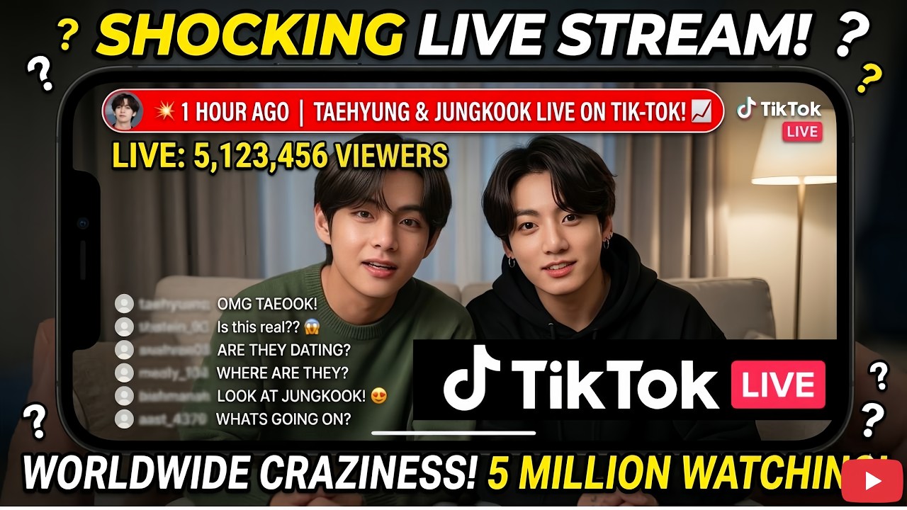💥 TAEHYUNG LIVE ON TIKTOK: 3 MILLION FOLLOWERS! 📈 Is Jungkook by his side? 😍