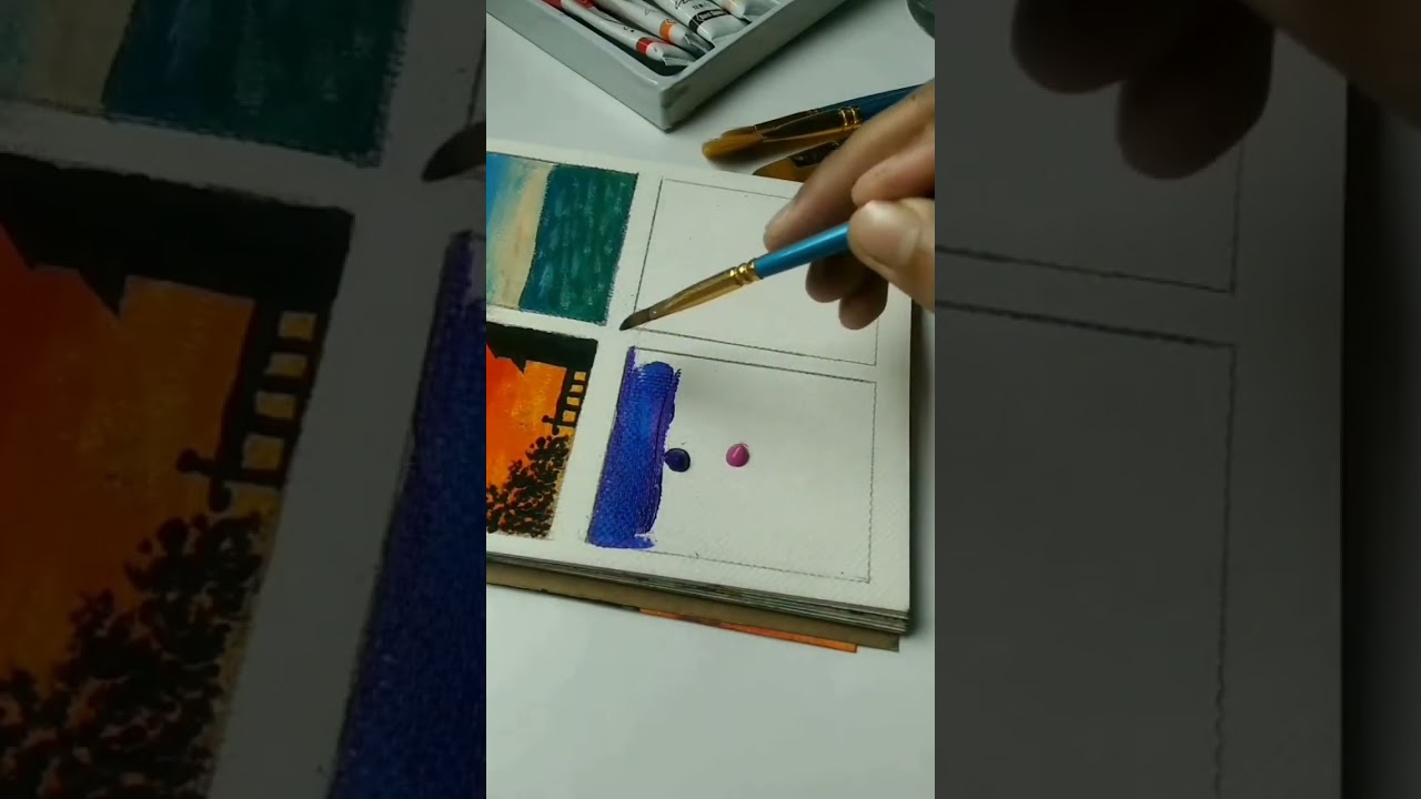 No Washi Tape? 4 Mini Sceneries in One Page 😲 | Wait till the end 😍✨