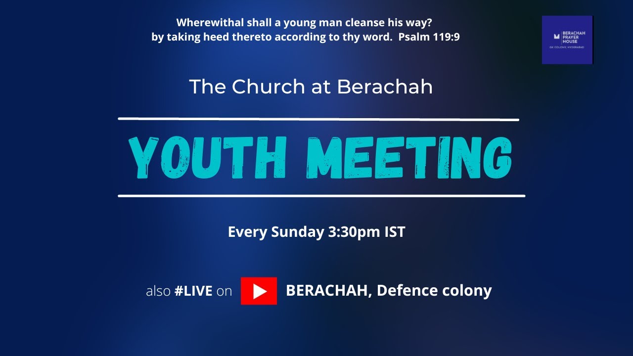 YOUTH MEETING | #LIVE | 01 FEB 2026 @berachahdefencecolony1977​