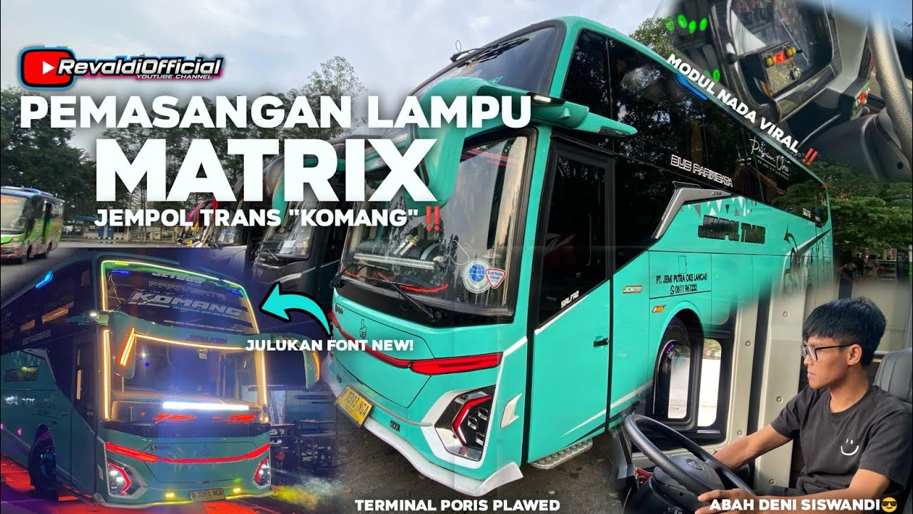 PEMASANGAN LAMPU MATRIX DI UNIT JEMPOL TRANS KOMANG, PERSIAPAN KONSER TRIP‼️