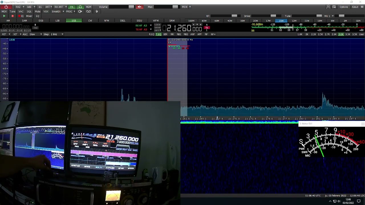Yaesu FTDX10 Vs SunSdr2 Pro 15m