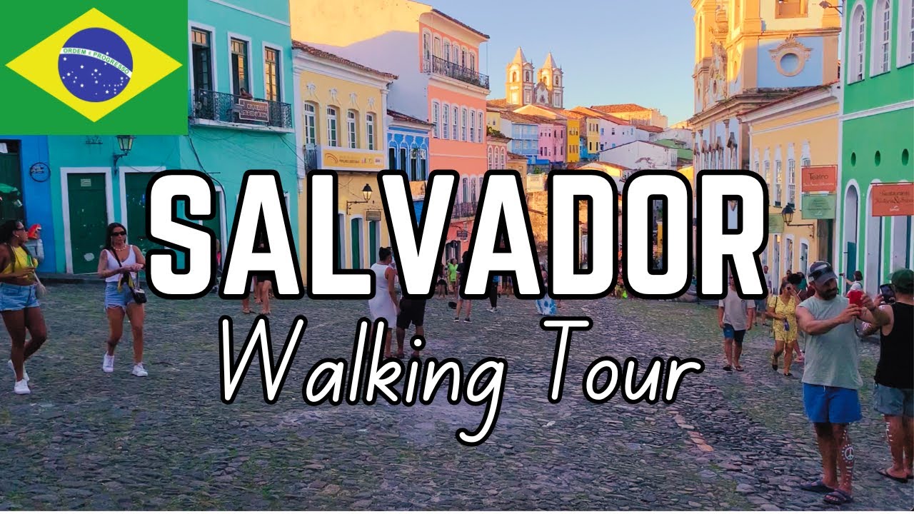 🇧🇷 Salvador (Bahia) - Walking tour - Barra Beach, Shopping, Pelourinho!