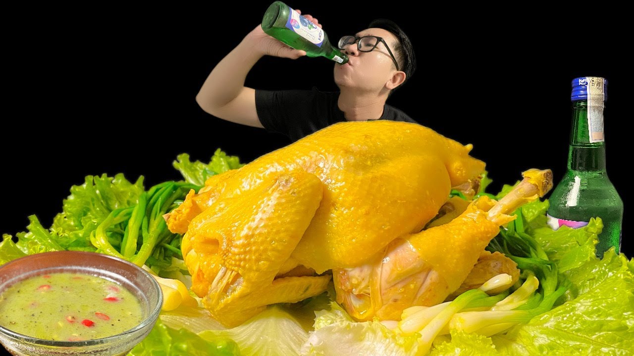 Steamed Chicken Mukbang | Gà Hấp Hành Chấm Muối Ớt – Ăn Là Ghiền!