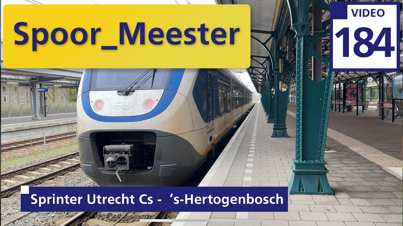 (4K) #Railway #Cabview #train | Rij mee in de Sprinter van Utrecht Cs naar 's-Hertogenbosch (184)
