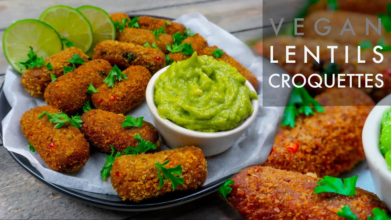 Lentils “Croquetas” that taste like HAM ( Vegan CROQUETTES)