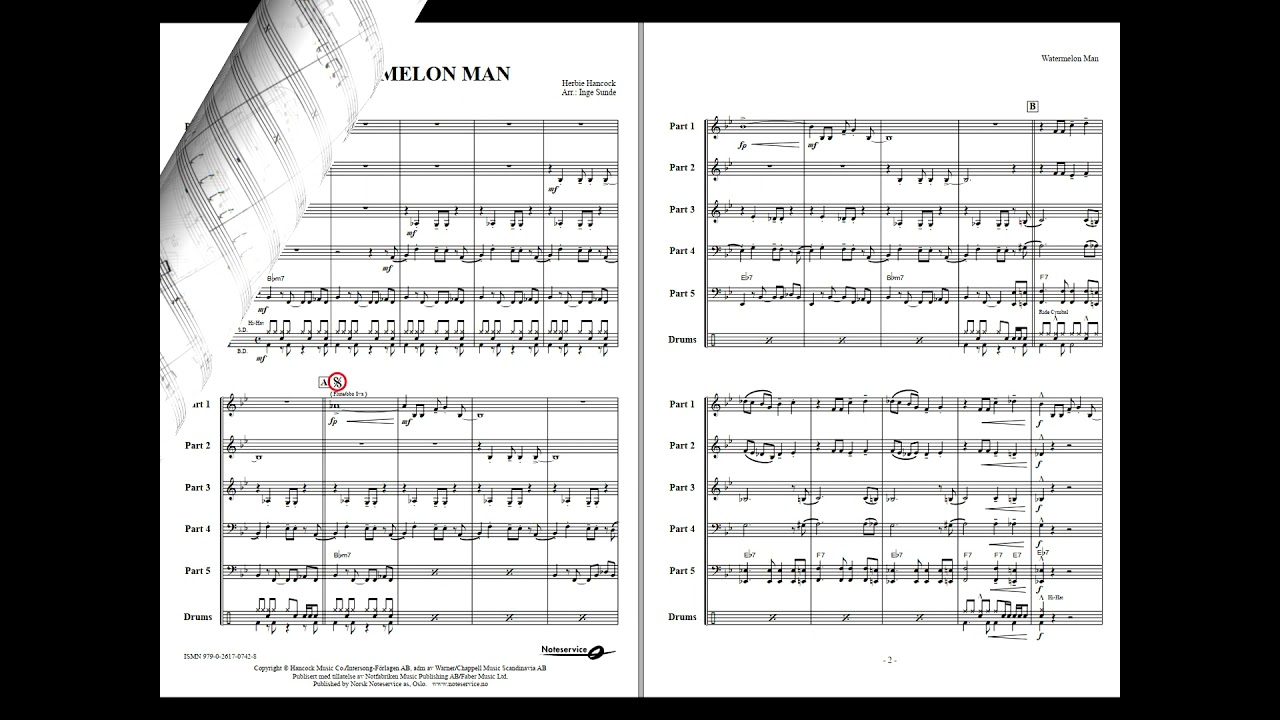 Watermelon Man - Herbie Hancock /Arr: Inge Sunde. Flex 5 ShowBlow, Grade 2,5