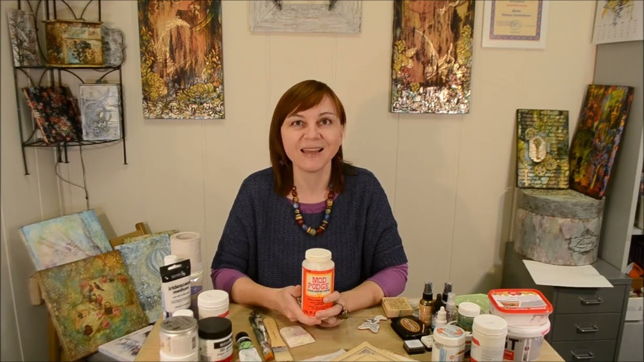 Материалы для Микс Медиа Арт Mixed Media Art и декора: видео урок Натальи Жуковой