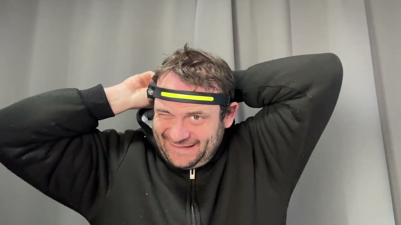 Wiederaufladbare LED-Stirnlampe mit Breitstrahl, 350 Lumen, 5 Modi Unboxing und Anleitung